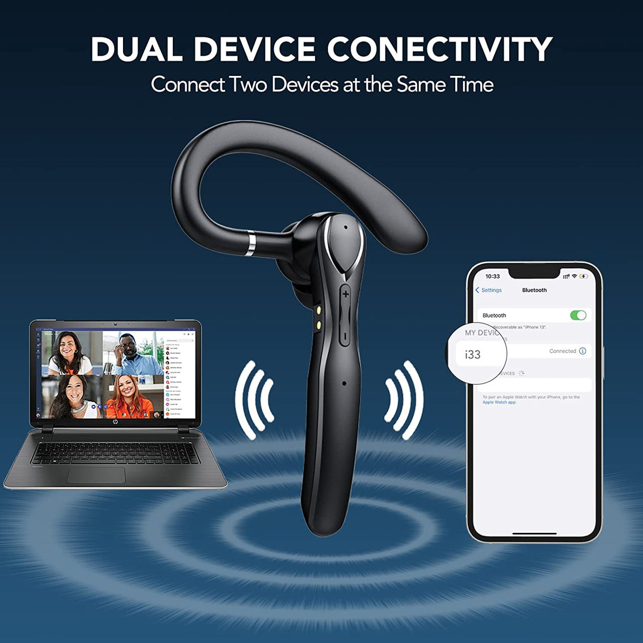 Handsfree bluetooth pentru soferi наушник для водителей фото 1