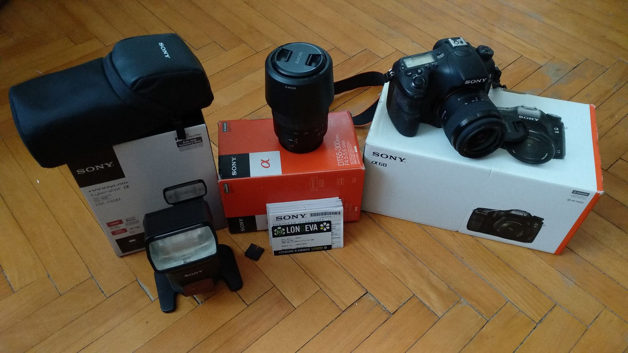 Фотоаппарат Sony Alpha SLT-A68+Sony SAL18552+SAL55300+HVL-F60M