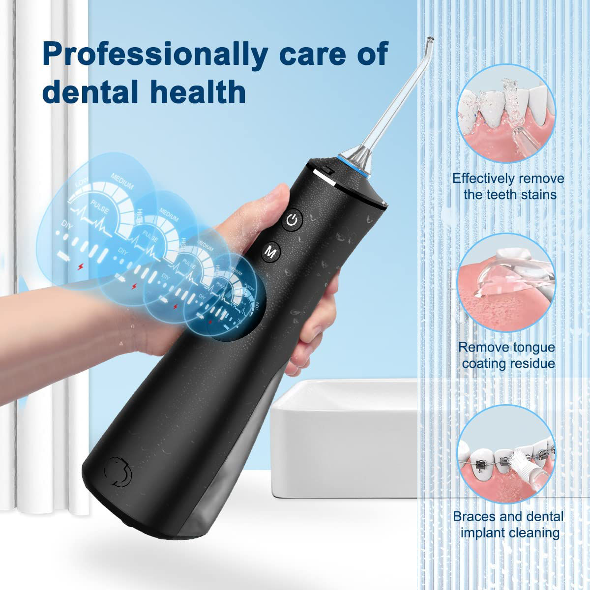 Flosser Cu Perie De Dinti 2 In 1 Nou irigator irrigator floser foto 1