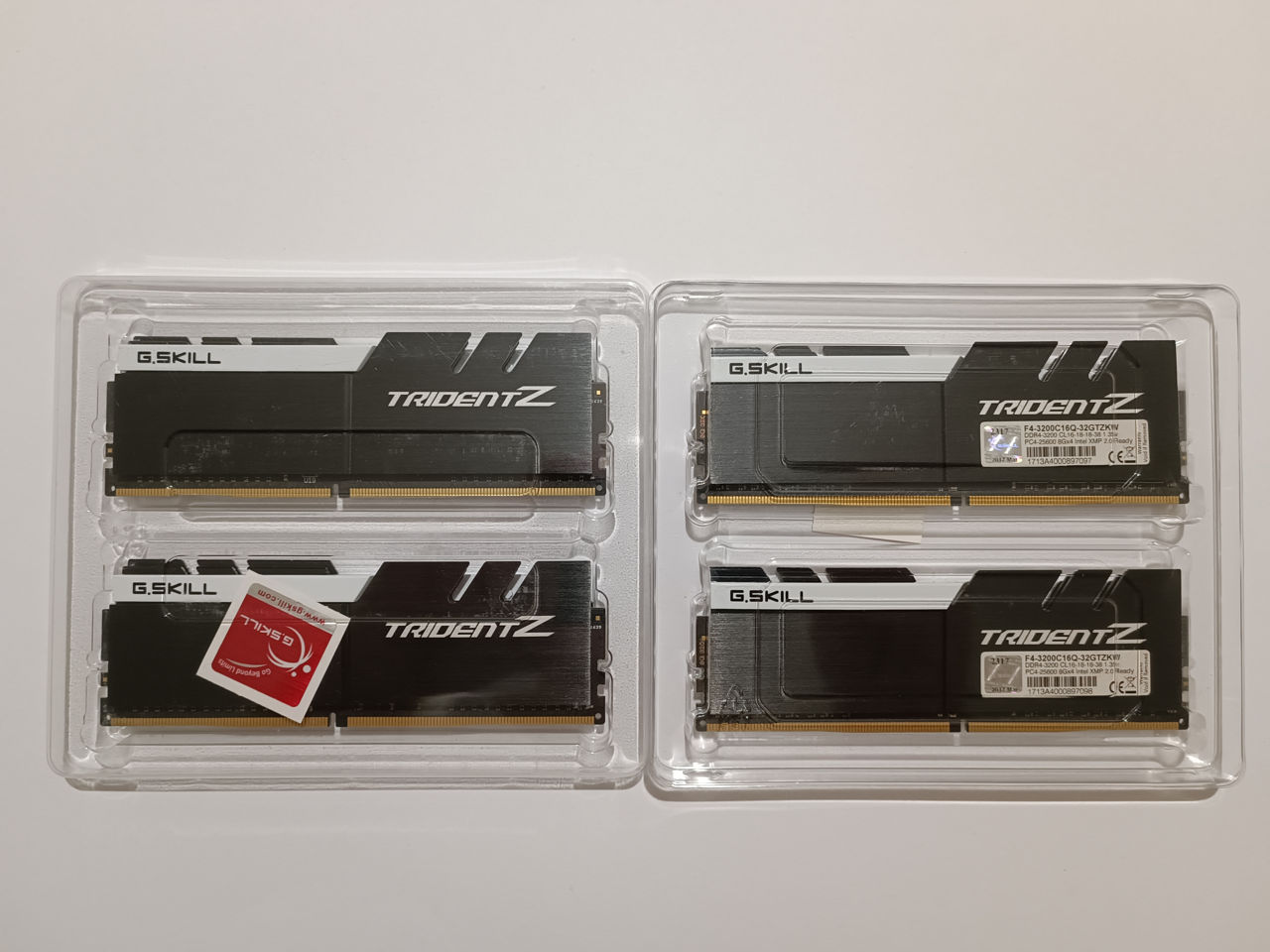 Продаю память DDR4 3200 G.Skill TridentZ F4-3200C16Q-32GTZKW 32GB