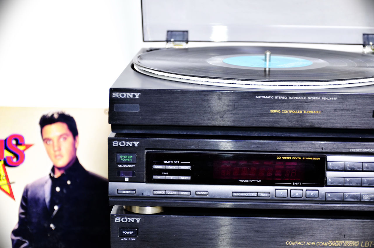 SONY Hi-Fi Stereo System стерео система с проигрывателем винила и колонками фото 3