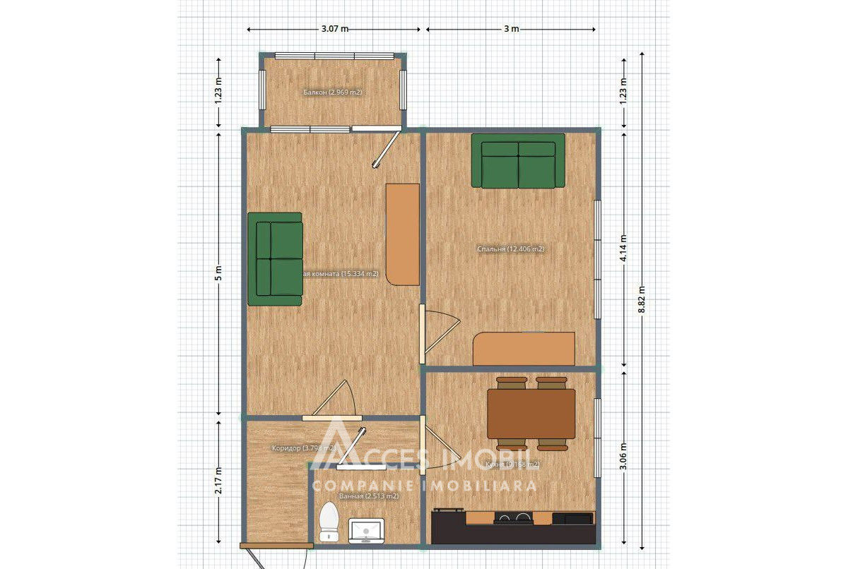 Apartament cu 2 camere,  Poșta Veche,  Chișinău,  Chișinău mun. foto 8