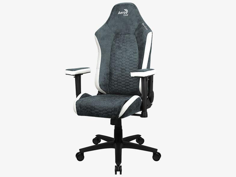 Gaming Chair Aerocool Crown Aerosuede Steel Blue, User Max Load Up To 150Kg / Height 170-190Cm foto 1
