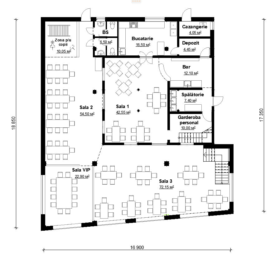 Cafenea/ stil modern / P+E / renovare / bunuri comerciale / proiecte / arhitectura / ingineri / 3D foto 3