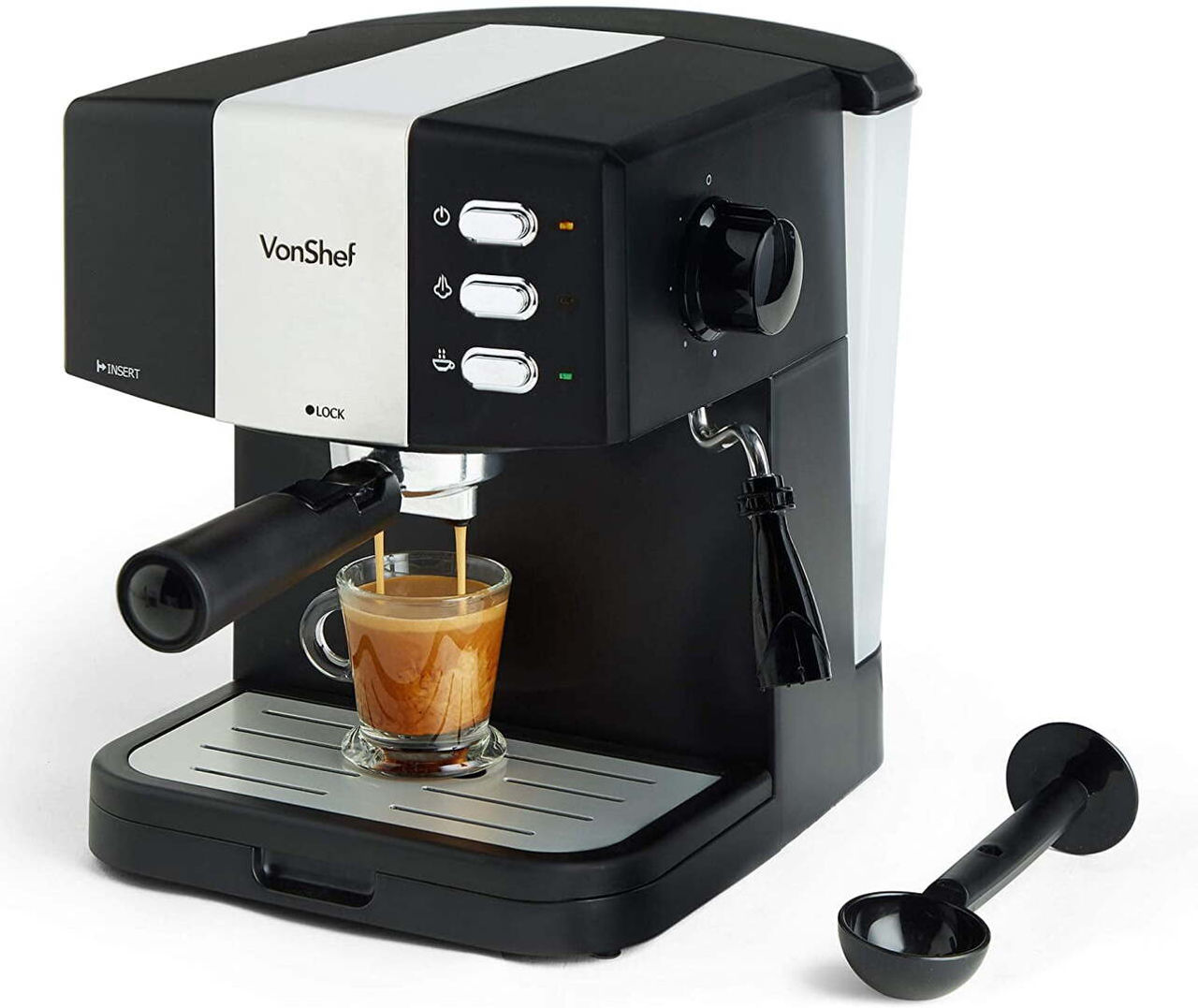 Aparat de cafea cu control manual VonShef 850W foto 4