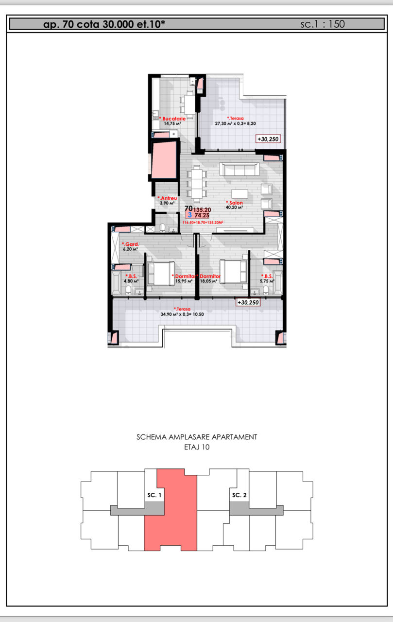 Apartament cu 3 camere, 134 m², Telecentru, Chișinău foto 7