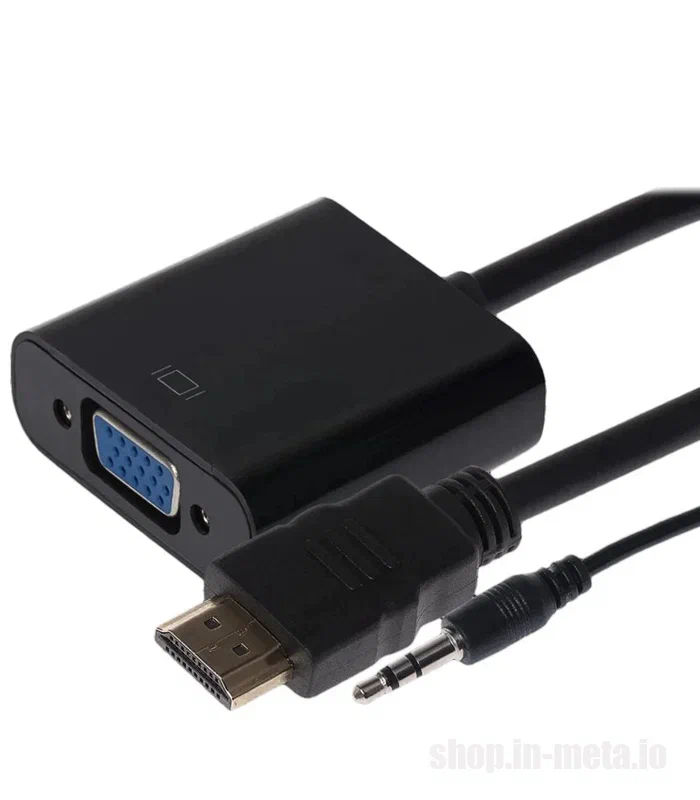 HDMI to VGA + Audio, Adapter 1080P Digital to Analog Video + Audio For PC Laptop Tablet foto 2