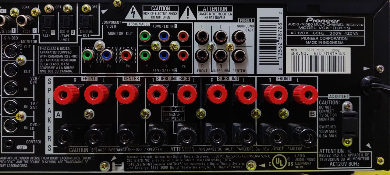 Audio / Video Multi-Channel Receiver Pioneer VSX-D811S Пульт Д/У Как новый в идеальном состояний foto 13