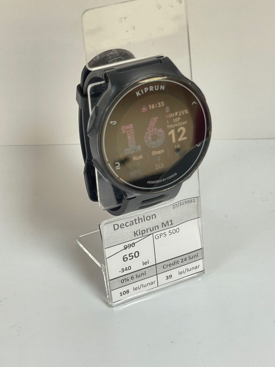 SmartWatch Decathlon Kiprun M1 Black 650 lei. foto 0