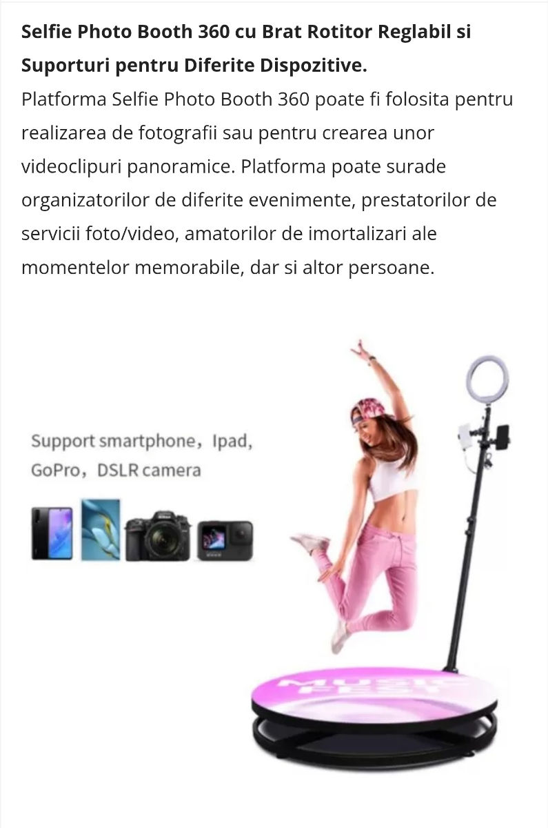 Vând platformă 360 (1150cm diagonala) pentru evenimente foto 2