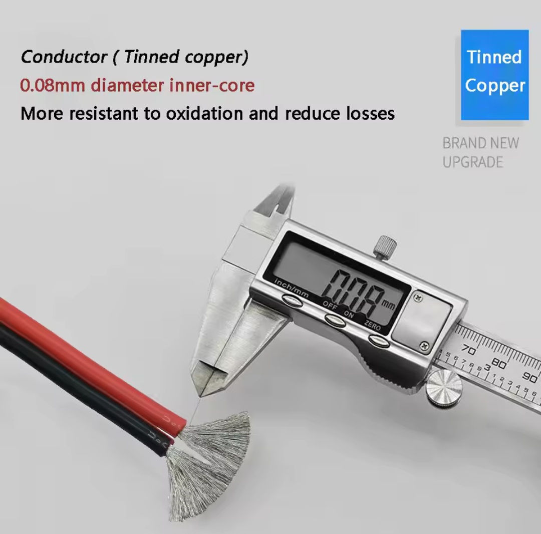 Cablu кабель pentru acumulator,solar,muzica 600V 10AWG 6mm 200°C foto 3