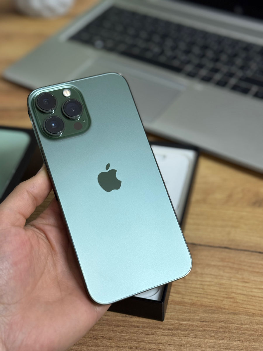 Iphone 13 Pro Max Green , stare ideala !  Tot setul + Garantie foto 0