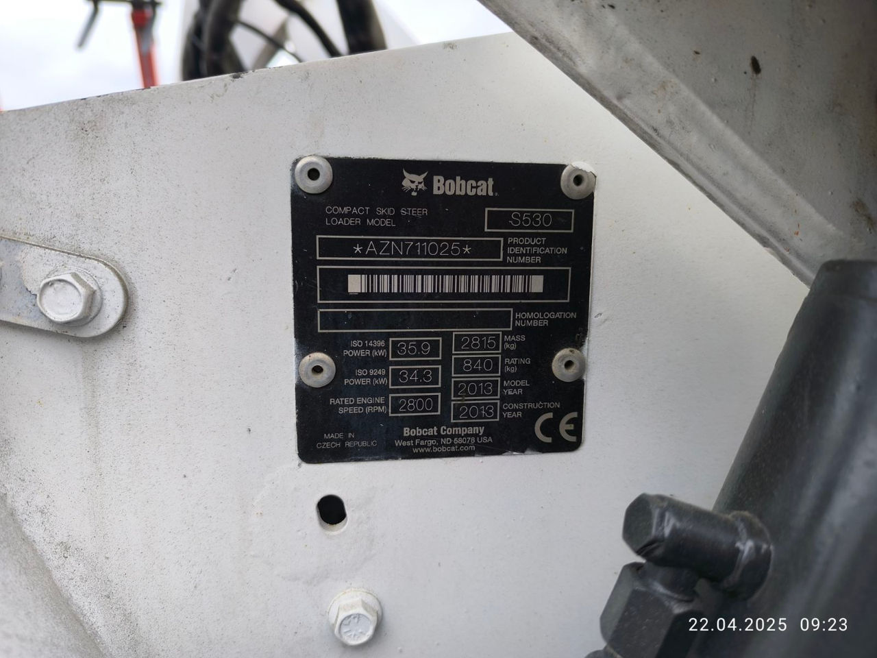 Погрузчик с бортовым поворотом Bobcat S 530, 2013, 2320 м/ч foto 14