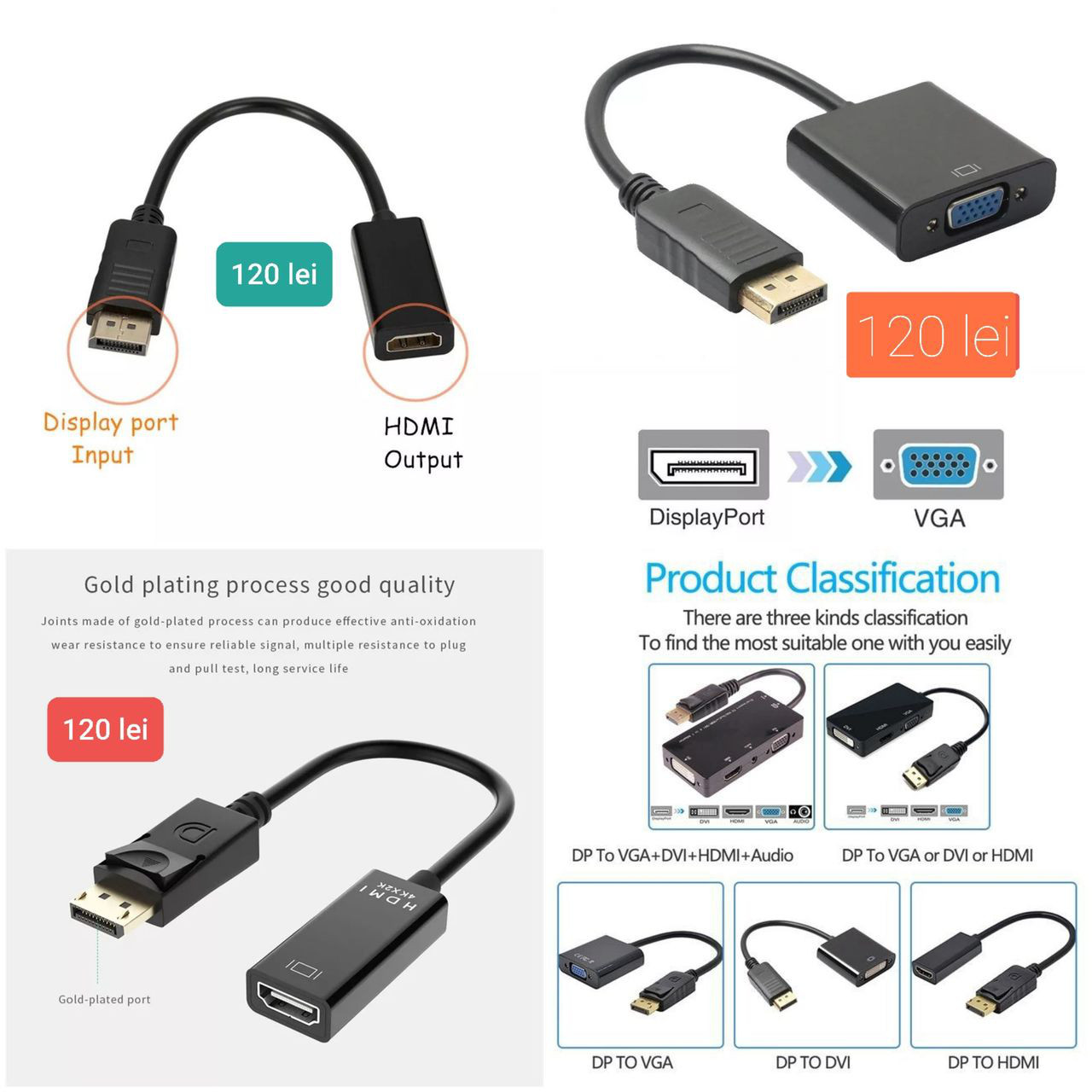 Adapter  Mini  Display PORT/DisPLay port to HDMI.VGA.DVI фото 2