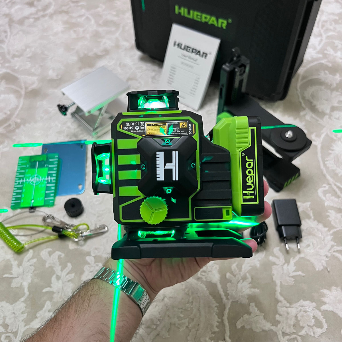 Laser Huepar W04CG 4D 16 linii + magnet Pro + bluetooth + garantie + livrare gratis foto 7