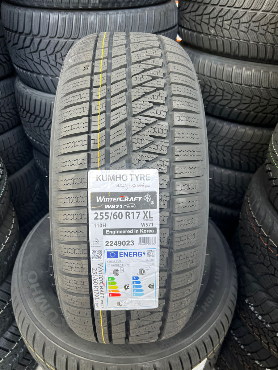 2 шины/2 anvelope 255/60 R17 Kumho Wintercraft WS71/ Доставка, livrare toata Moldova 2024 foto 0