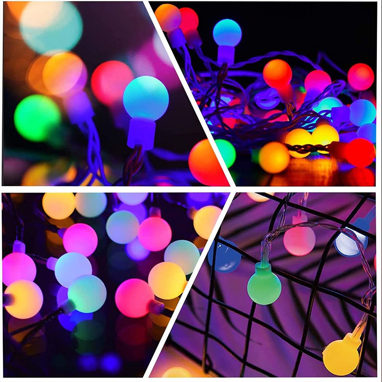 Fairy lights battery, 7m 60 led ghirlanda pe baterii becuri foto 5