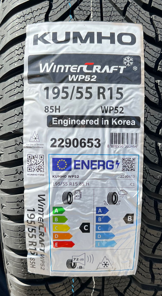 195/55 R15 Kumho Wintercraft WP52/ Доставка, livrare toata Moldova 2024 foto 1