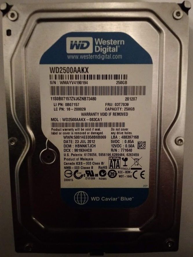 HDD, Жёсткие диски для настольного ПК и для ноутбуков, 2.5" , 3.5" , SATA
