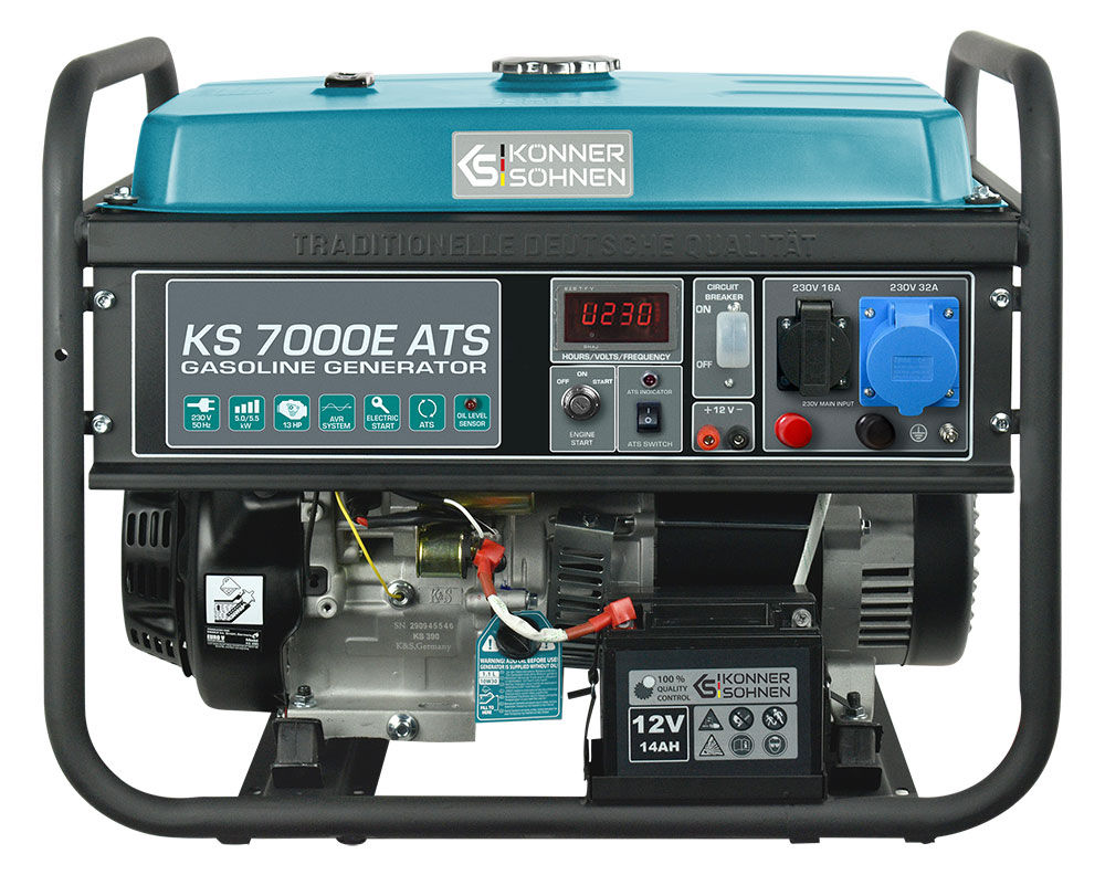 Бензиновый генератор Konner & Sohnen KS 7000E  (5.5KW +ATS) foto 0