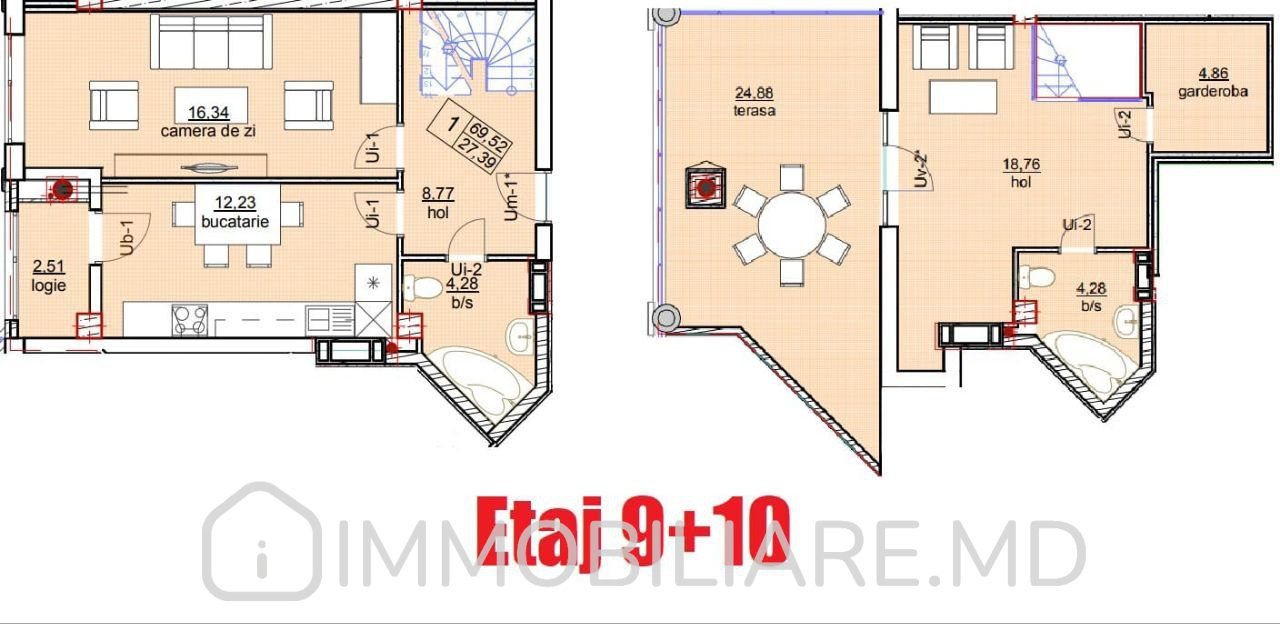 Apartament cu 2 camere, 79 m², Durlești, Chișinău foto 1