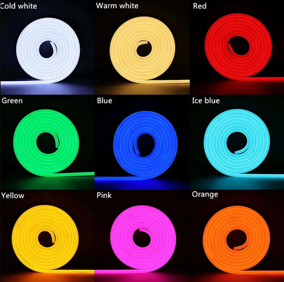 Bandă LED Neon Culoarea verde de 5 metri Bandă Flexibilă Neon    Bandă decorativă foto 6