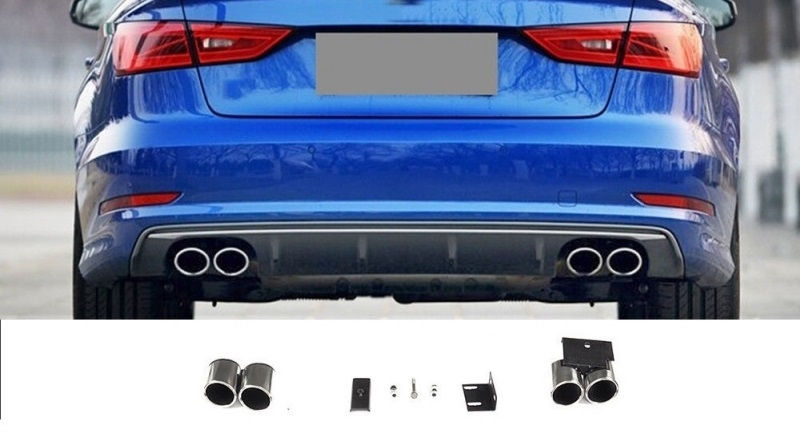 Ornamente Evacuare compatibil cu Audi A3 (2012-2017) S3 Quad Design foto 0