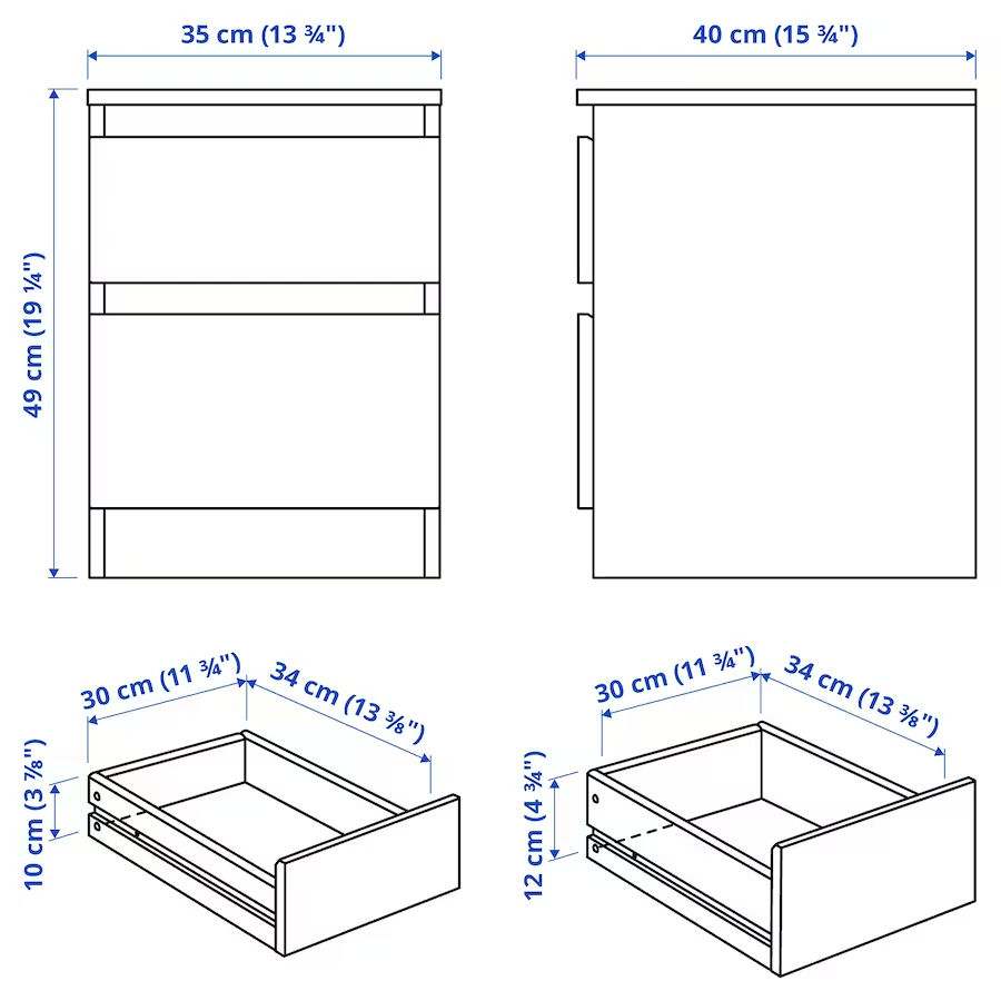 Noptieră IKEA Kullen 35x49 foto 4