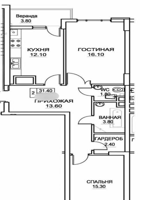 Apartament cu 2 camere,  Buiucani,  Chișinău,  Chișinău mun. foto 1