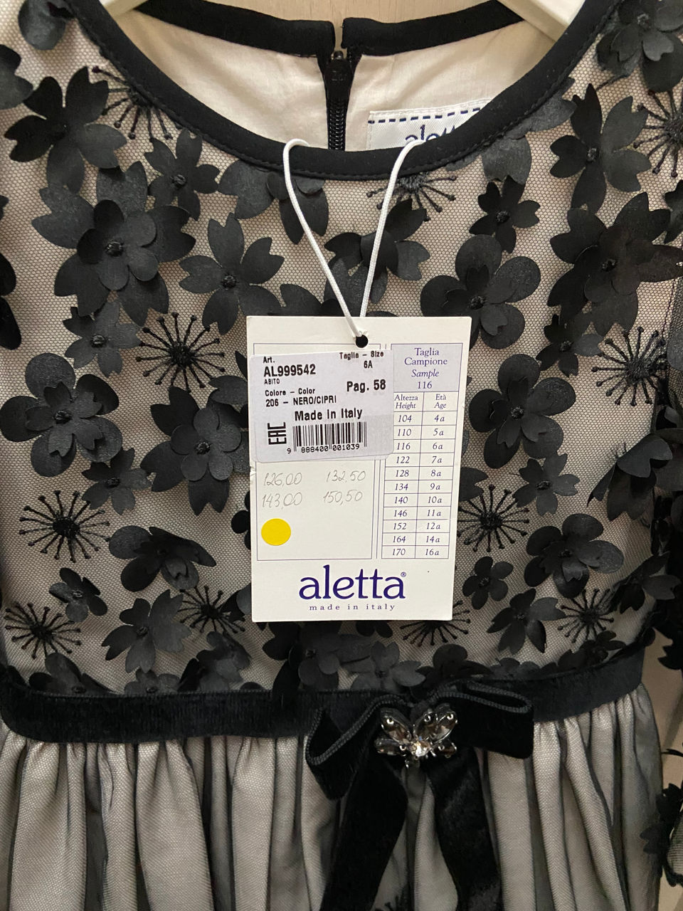 Rochie nouă marca Aletta 5/6 ani foto 2