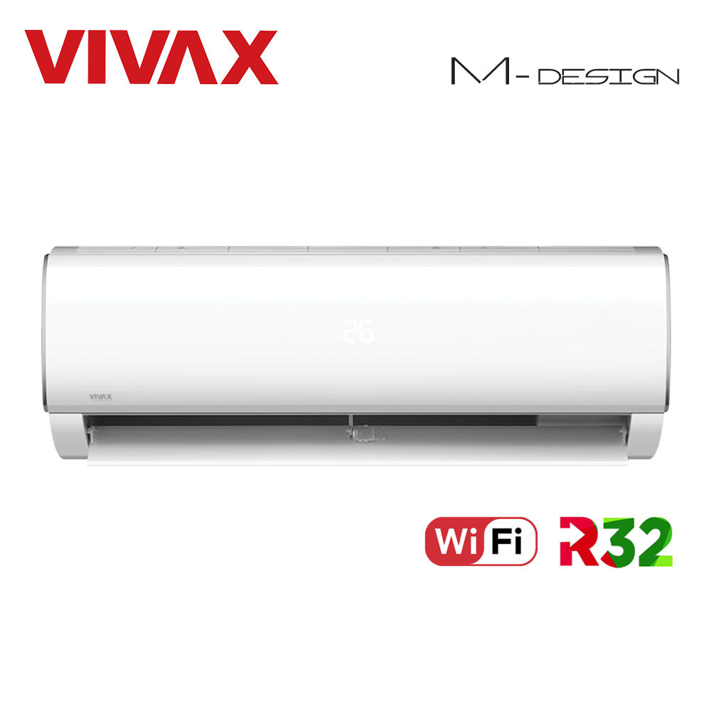 Aparat de Aer Condiționat VIVAX M-Design ACP-12CH35AEMI Wi-Fi R32 Inverter 12000 BTU/h White фото 1