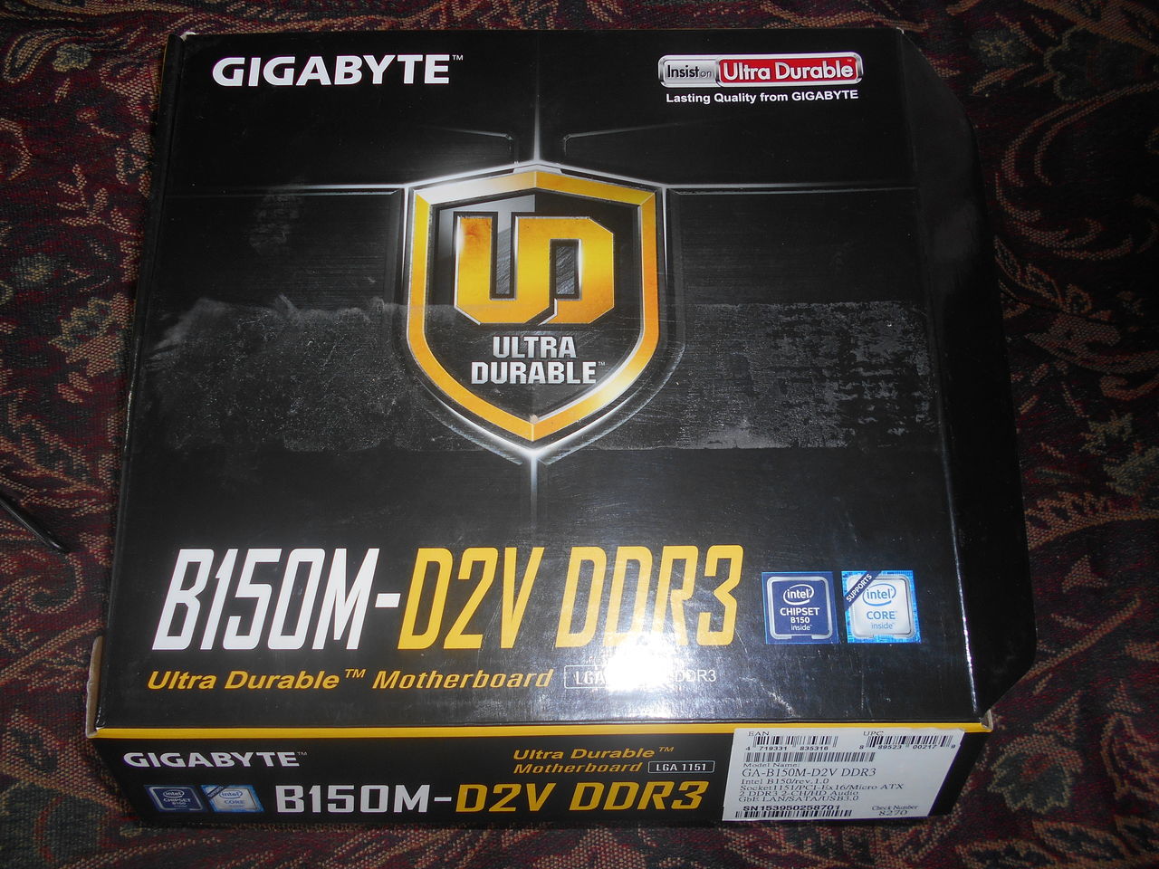 комплект материнка GA-B150M-D2V сокет 1151 память DDR3.+процессор ...