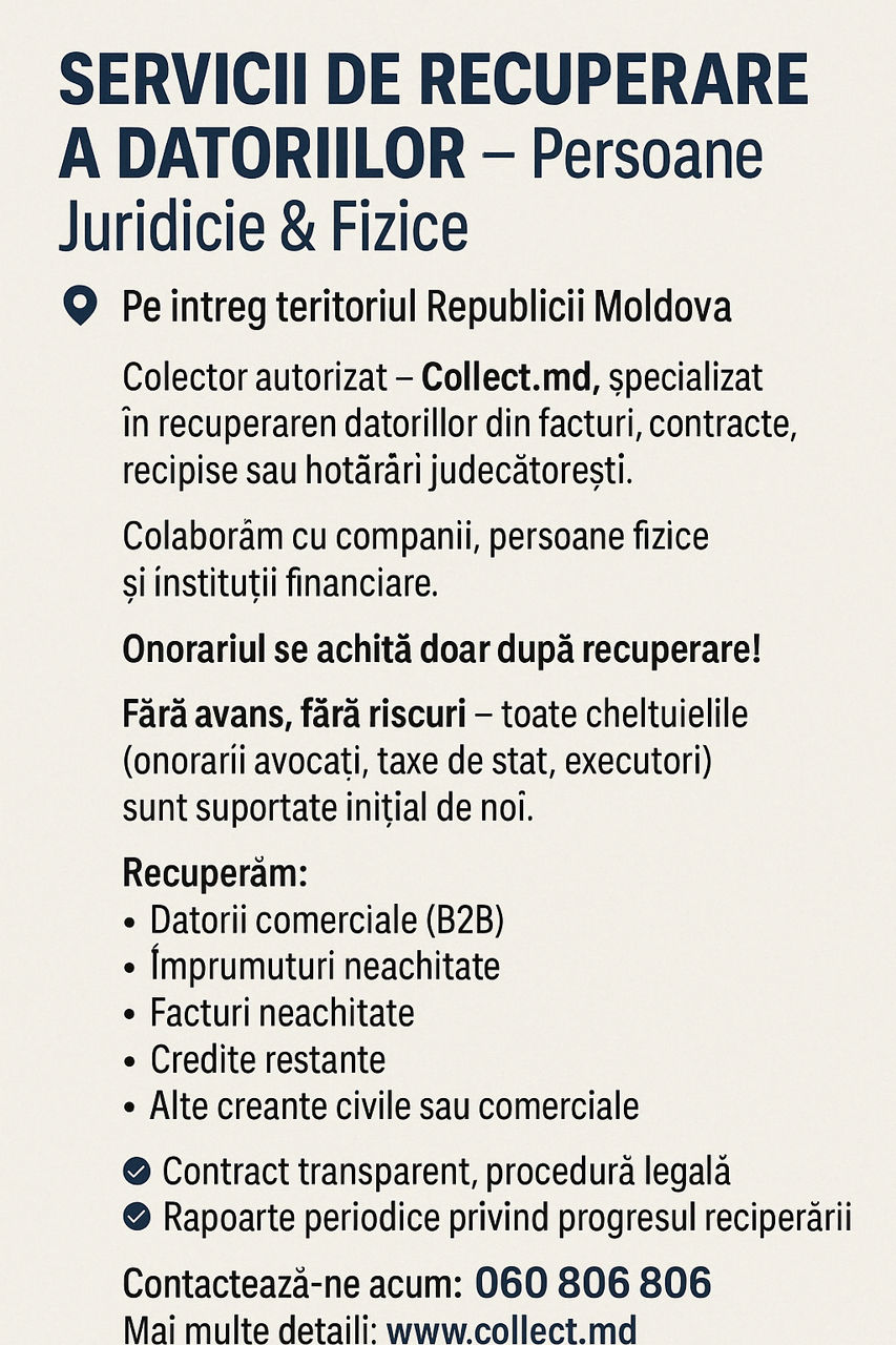 Colector, Recuperare datorii foto 0