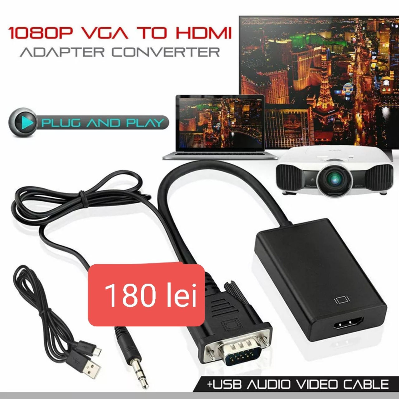 Adapter Vga Hdmi Dvi D DP MiniDP Rca foto 15