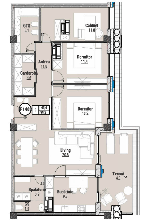 Apartament cu 4 camere,  Durlești,  Chișinău,  Chișinău mun. foto 1