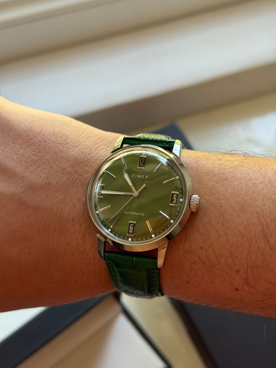 Timex Marlin Green Dial Automatic Mechanical Watch Часы Ceas RRP 250 Euro фото 3
