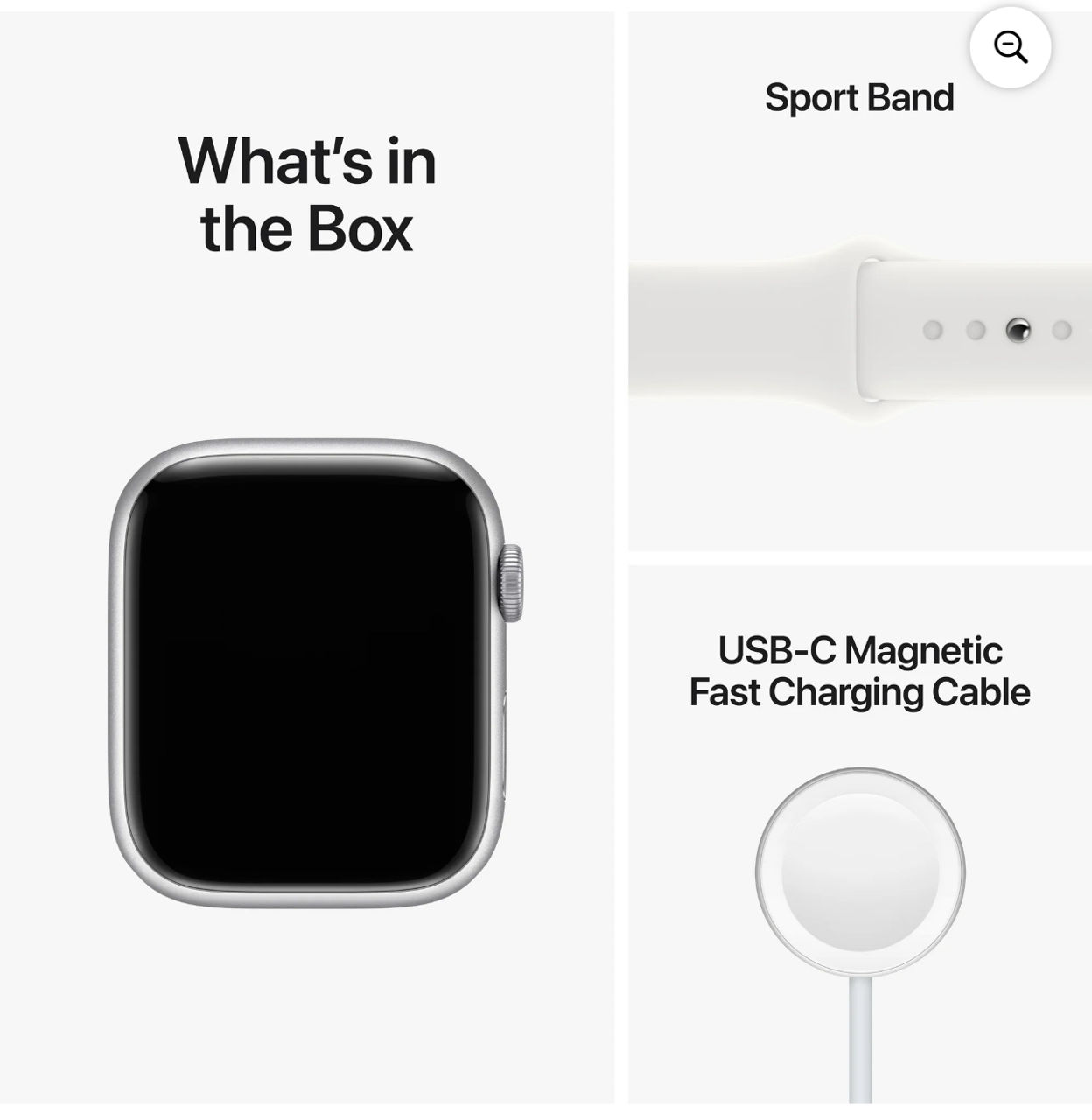 Apple Watch Series 8 GPS 45mm Silver Aluminum Case with White Sport Band foto 9