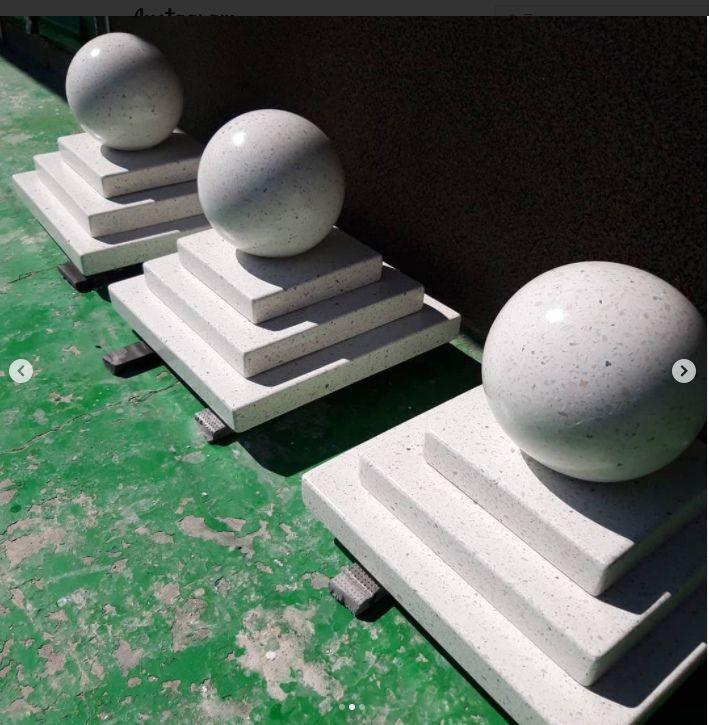 Шары, плиты для заборов, отливы, ступени, изделия из мраморной крошки ...