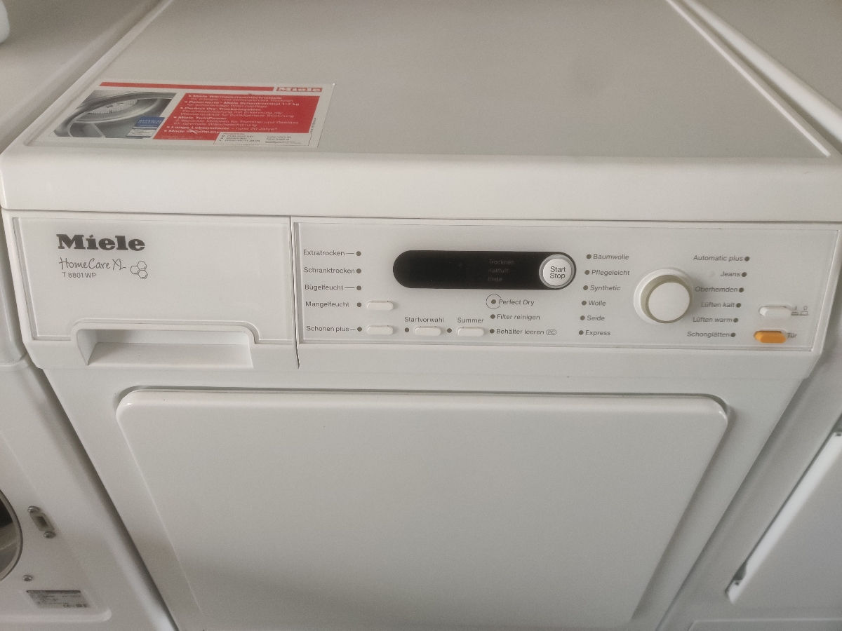 Mașină de uscat Miele T8801WP, 7kg, pompă de căldură, 12 programe,  timer, adusă din Germania foto 1