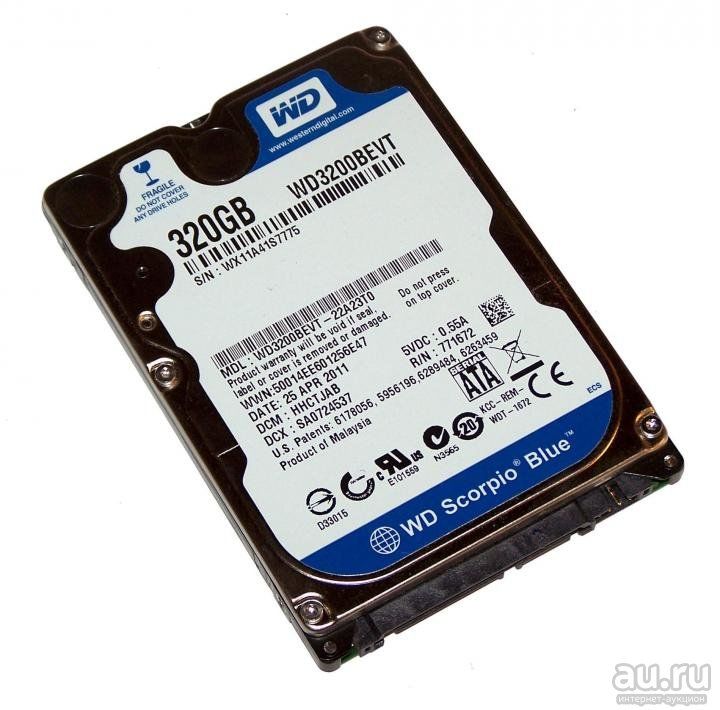 HDD, SSD на 2,5" для ноутбуков - 320/450 лей.