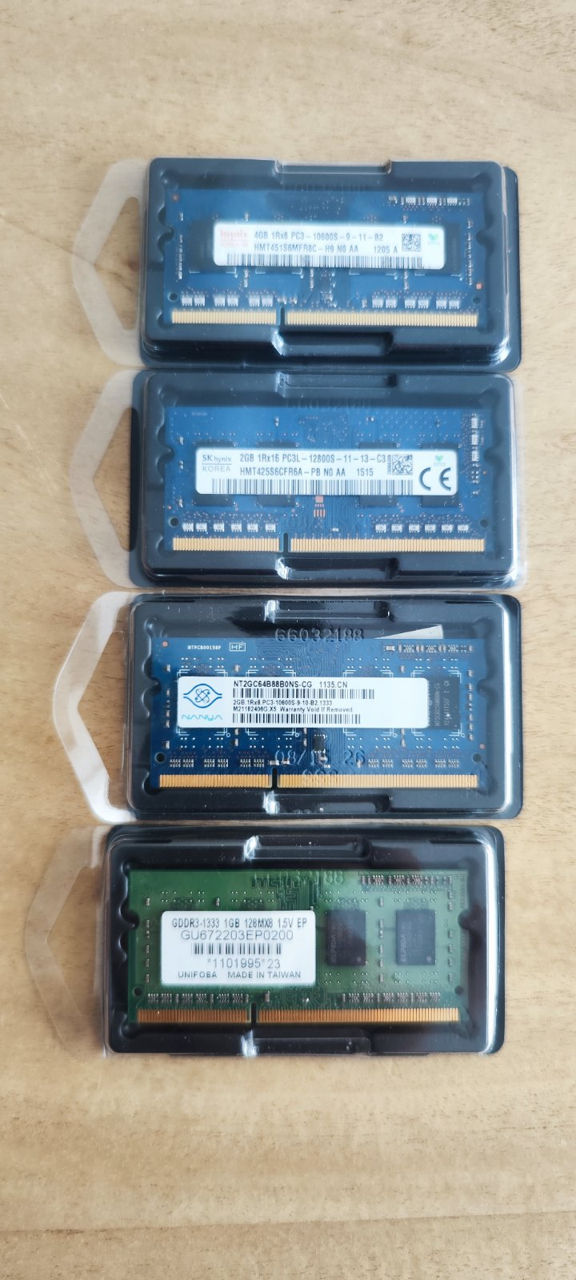 4Gb, 2Gb, 1 Gb DDR3 PC3, PC3L, 10600S, 12800S, 1333 MHz, 1Rx8, 1Rx16 RAM Laptop фото 0