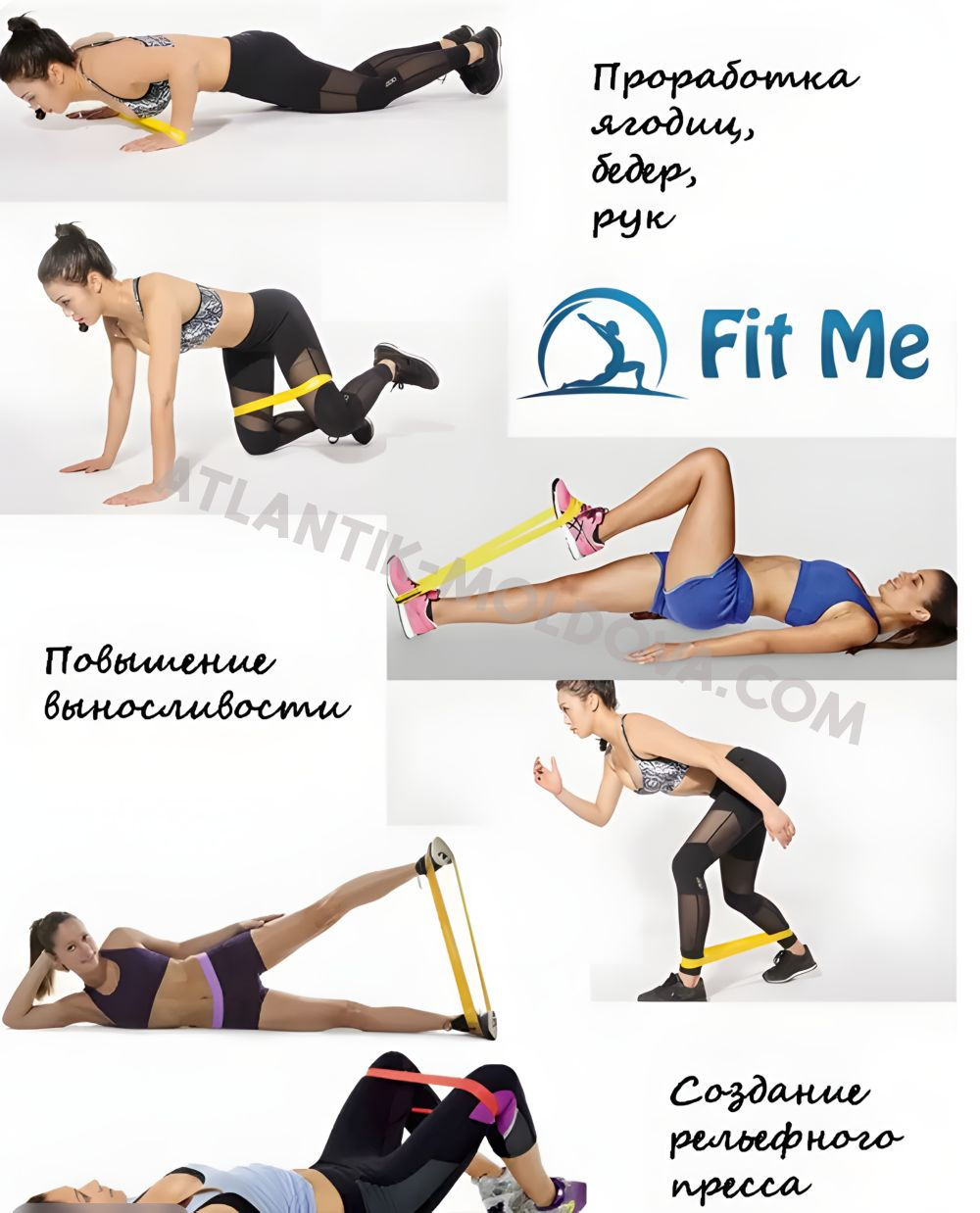 Bende pentru fitness Esonstyle - set de 5 bucăți foto 3