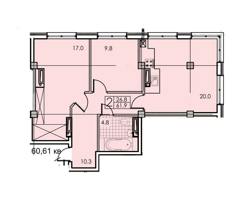 Apartament cu 2 camere,  Râșcani,  Chișinău mun. foto 3