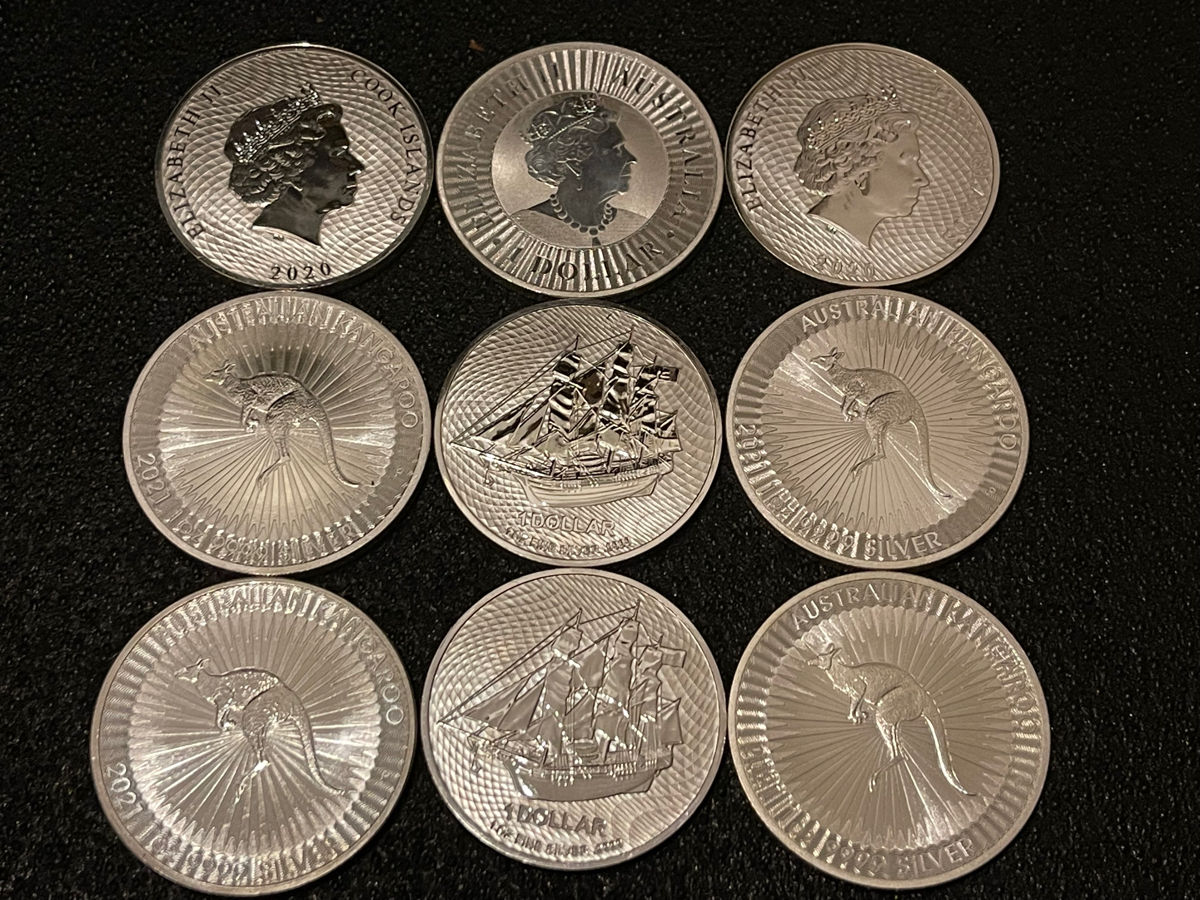 40 Х 1 Dollar 1 Oz Silver Серебрянные Монеты 1 Унция Австралия foto 4