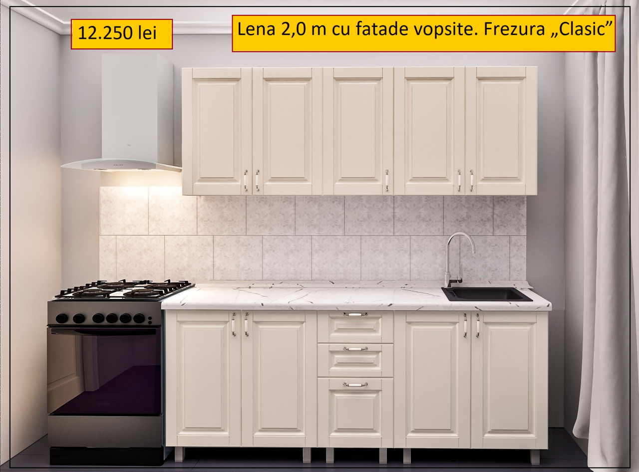 Credit ! Nou.Bucătării cu fațade vopsit(mat).Orice dimensiuni.Kухни с крашеными фасадами.Все размеры foto 11
