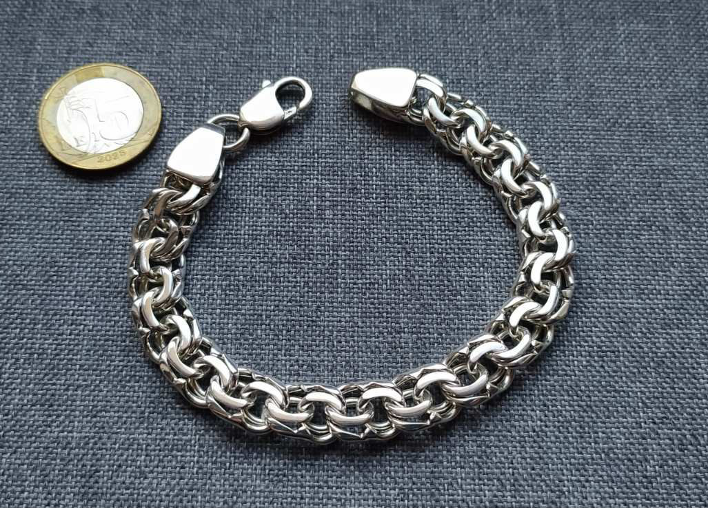 Серебряный мужской браслет Бисмарк 30 грамм foto 0