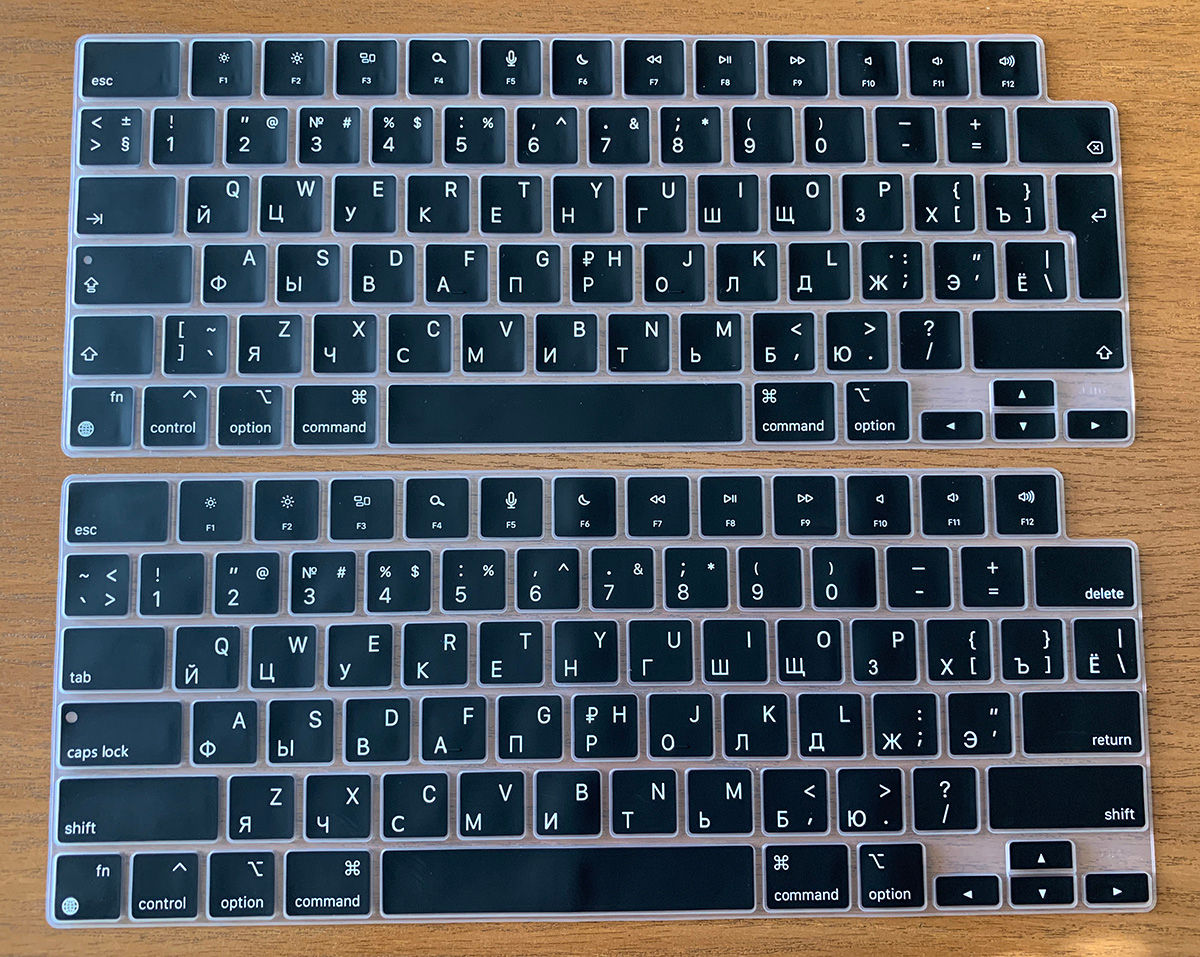 Силиконовая накладка для клавиатуры Apple MacBook (с русскими буквами) фото 5