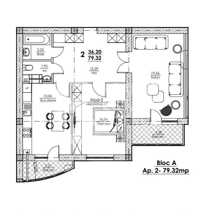 Apartament cu 2 camere,  10 cartier,  Bălți,  Bălți mun. foto 7