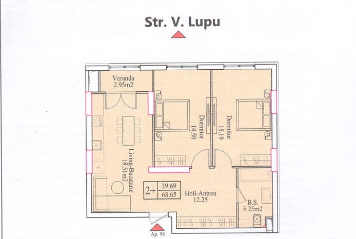 Se vinde Apartament  Or. Ungheni, str. Vasile Lupu  foto 7