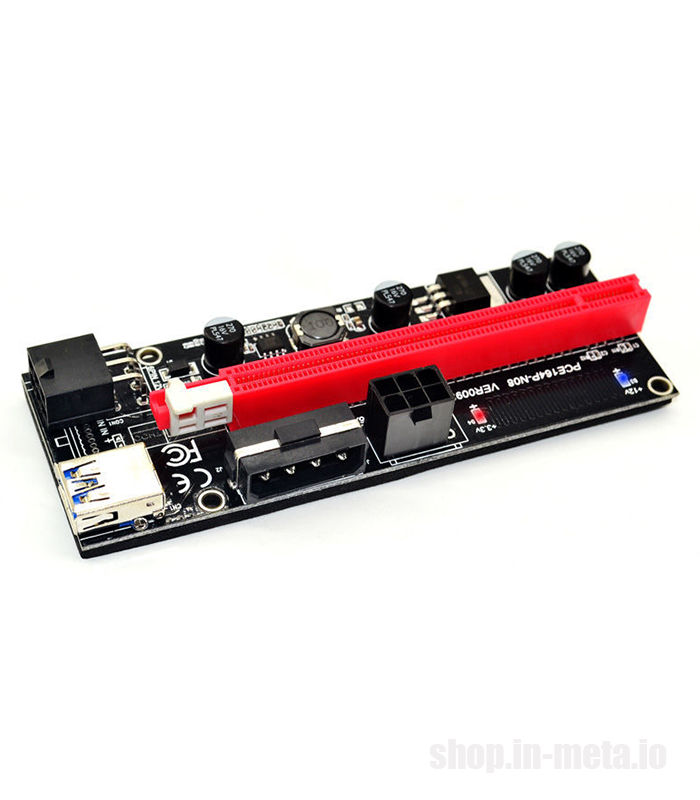 Ver 009S 2x6pin, 1xMolex, PCI-E 1X to 16X LER USB 3.0 foto 1